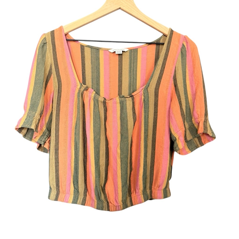 American Eagle Retro Striped Top